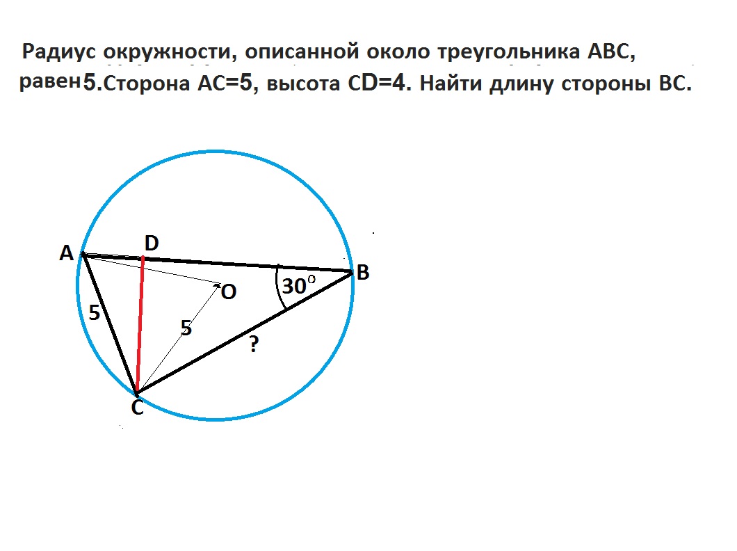 Около треугольника abc описана окружность. Радиус окружности описанной около треугольника АВС. Радиус описанной окружности около треугольника. Радиус описанной окружности около треугольника равен. Радиус окружности, описанной около треуголка.